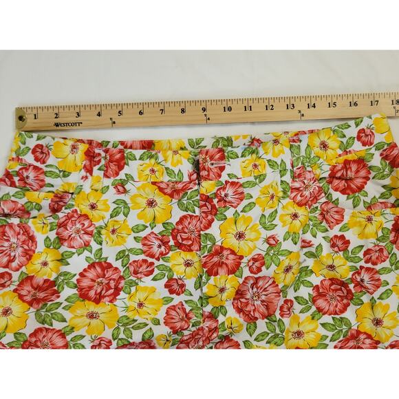 Jones New York Sport Palm Desert Floral Print Capri Pants Stretch Women's 16W - Picture 8 of 10
